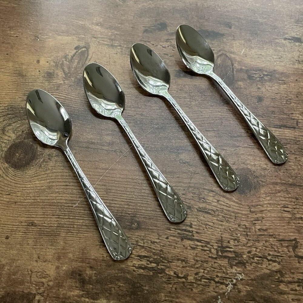 Bombay Casabella Teaspoon Set of 4 Stainless Steel 6 3/4" Replacement Flatware
